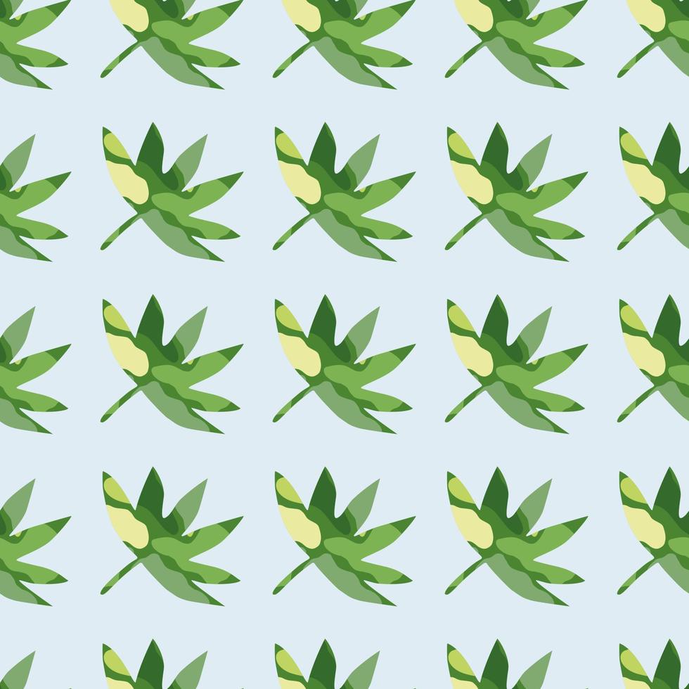 Abstract palm leaves tropical seamless pattern. Creative leaf endless wallpaper. vector