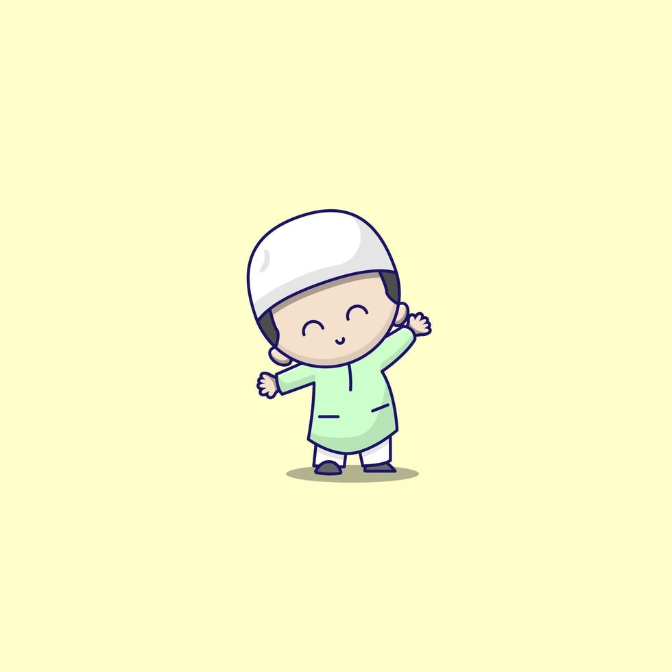 Muslim man very cute vector
