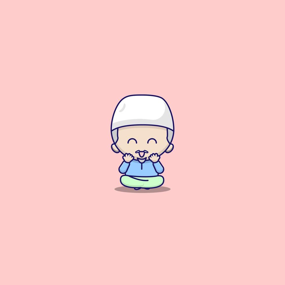 cute cleric illustration vector