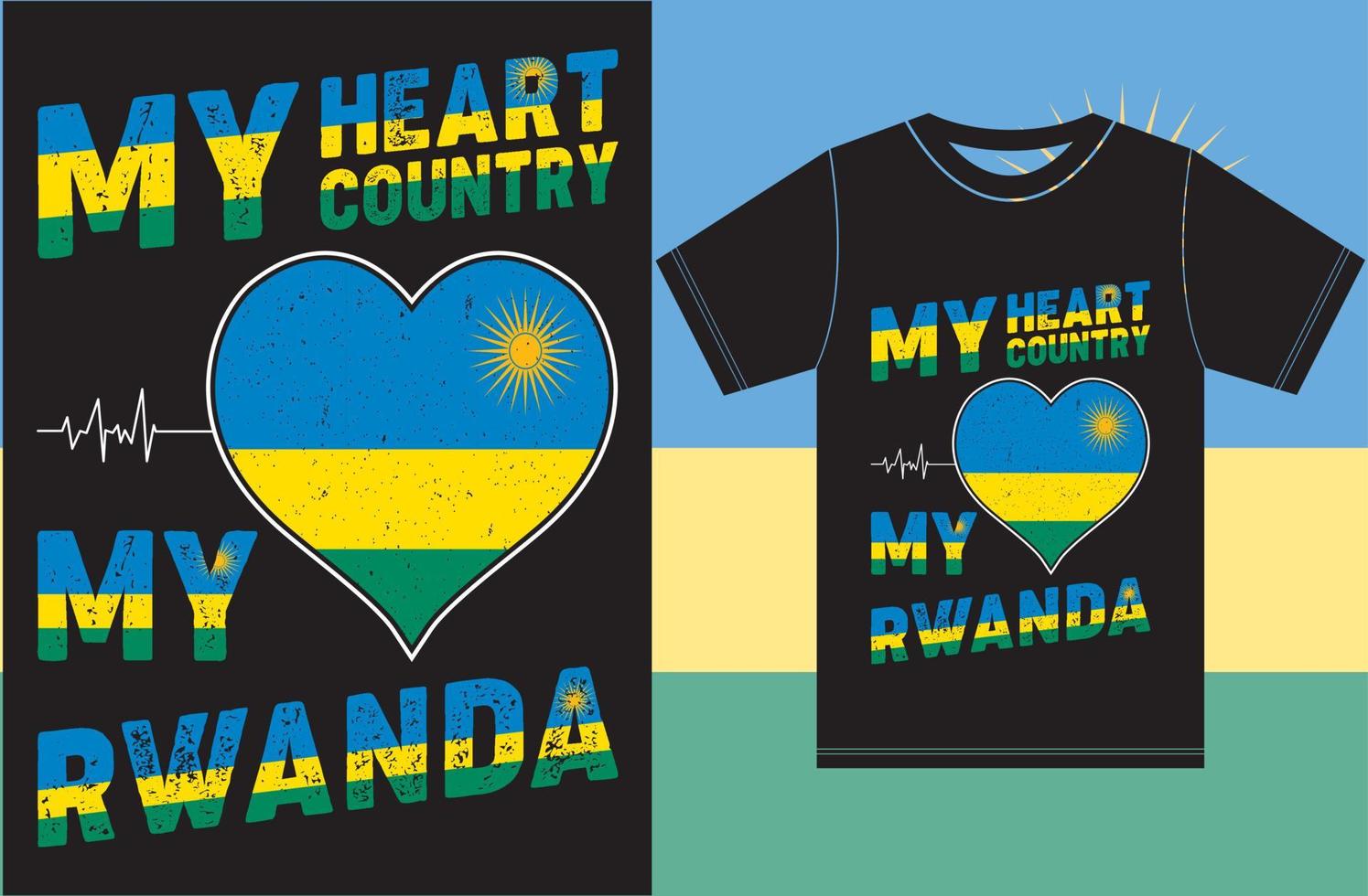 My Heart, My Country, My Rwanda. vector