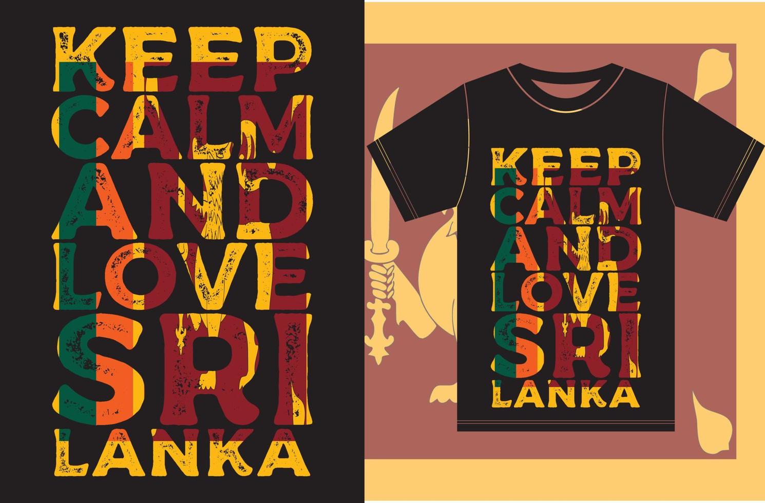 Keep calm and love Sri Lanka. vector