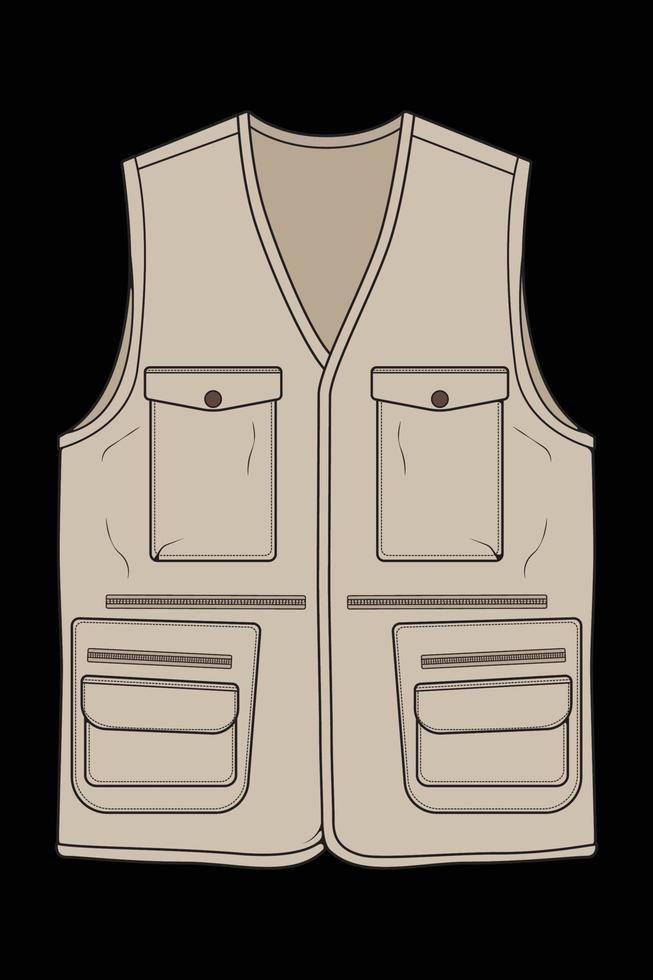chest vest bag coloring vector, chest vest bag in a sketch style, vector Illustration.