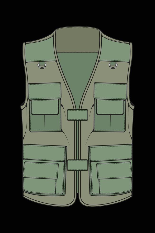 chest vest bag coloring vector, chest vest bag in a sketch style, vector Illustration.