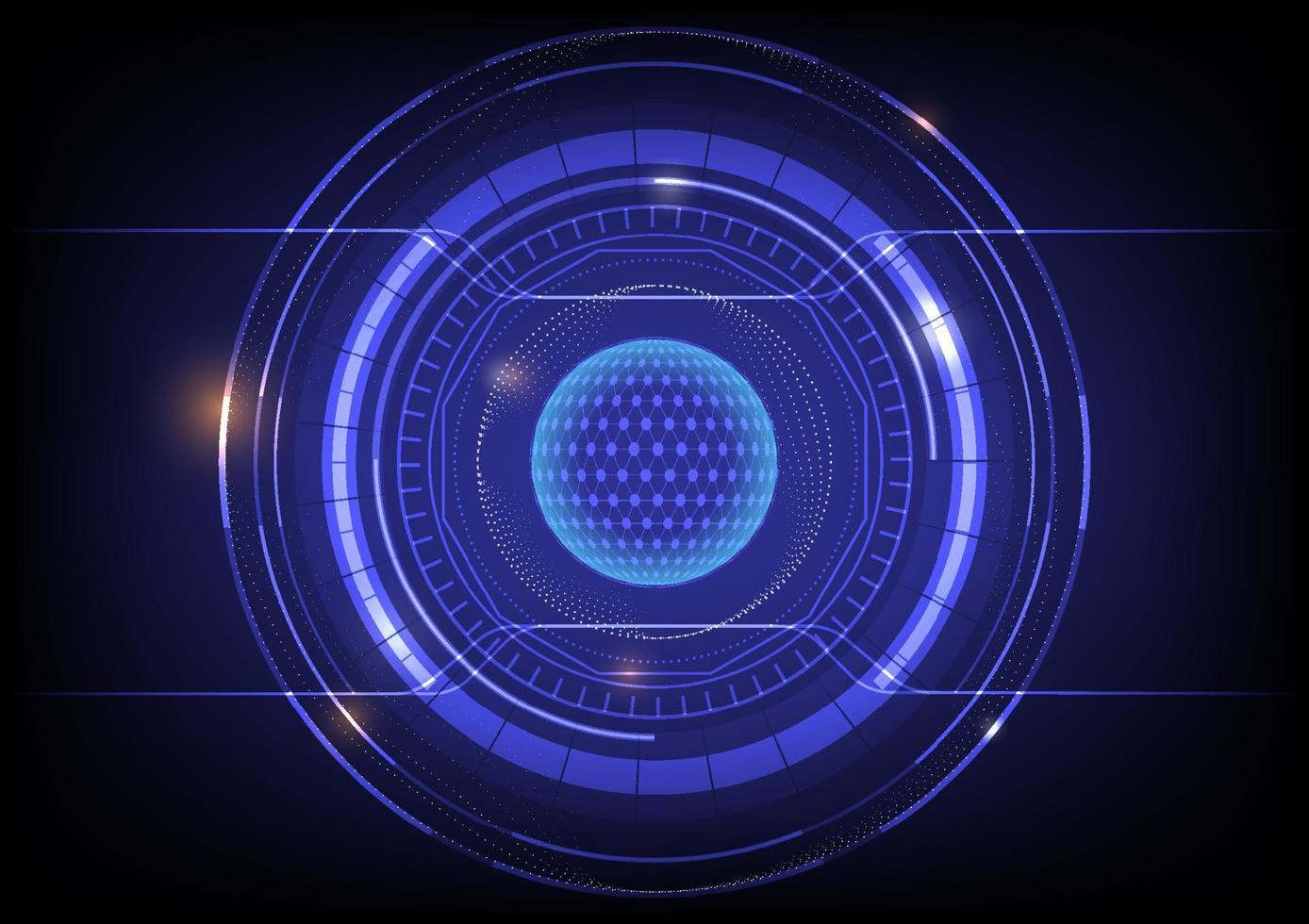 Abstract technology circle background. vector