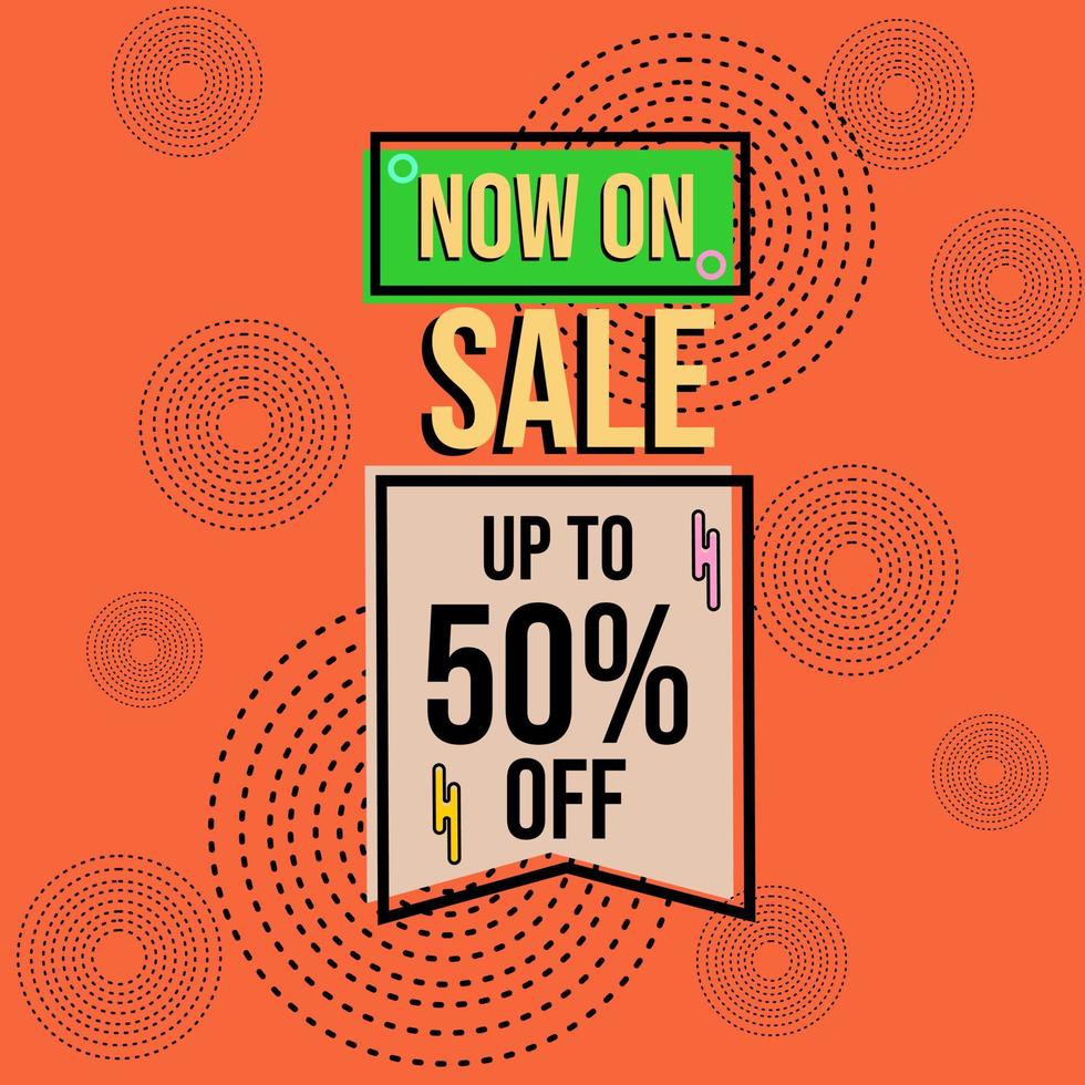 ad label with text now on sale vector