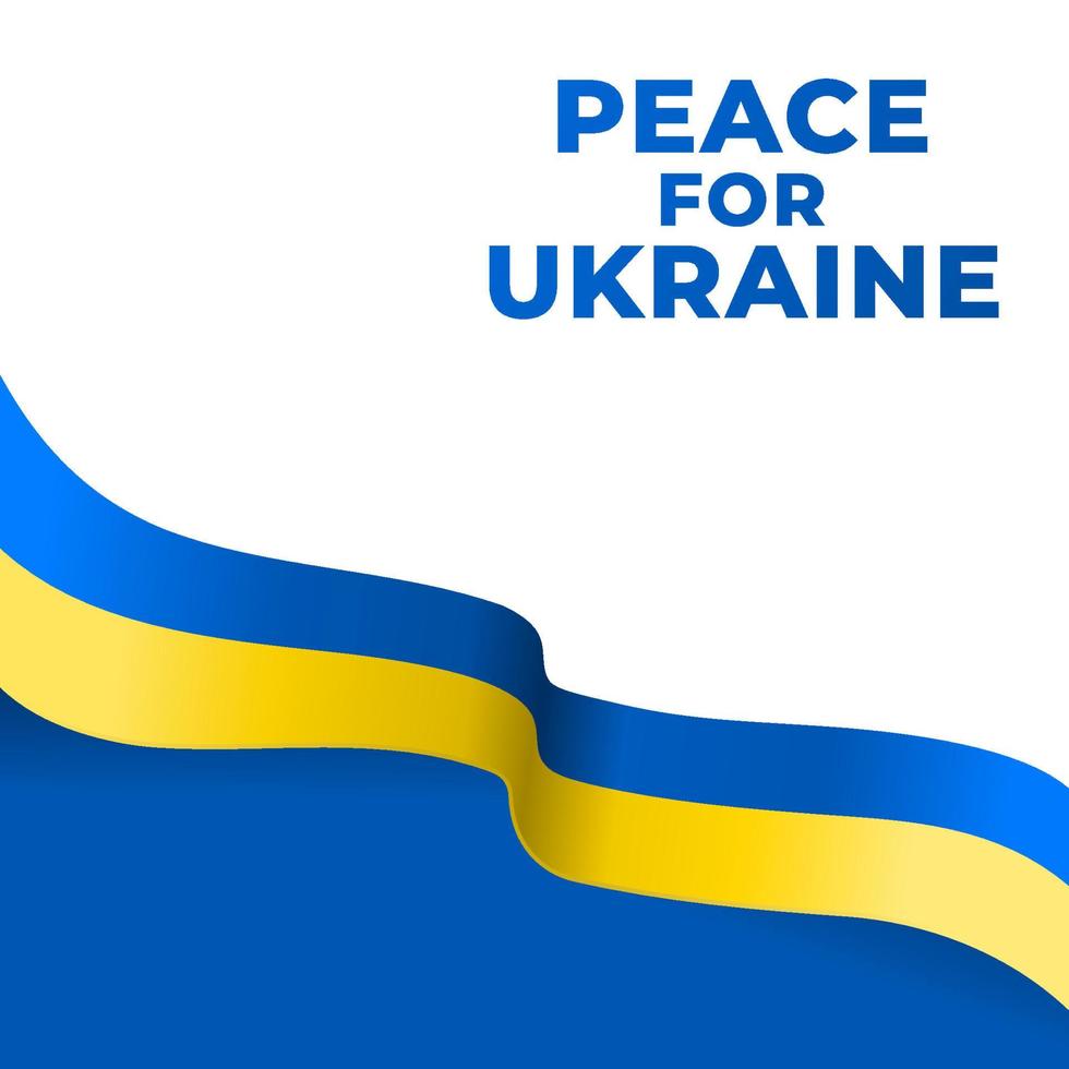 peace for ukraine with ukraine flag. support ukraine vector design.