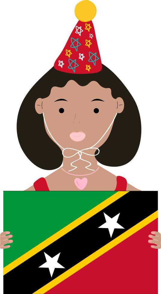 Flag of Saint Kitts and Nevis vector