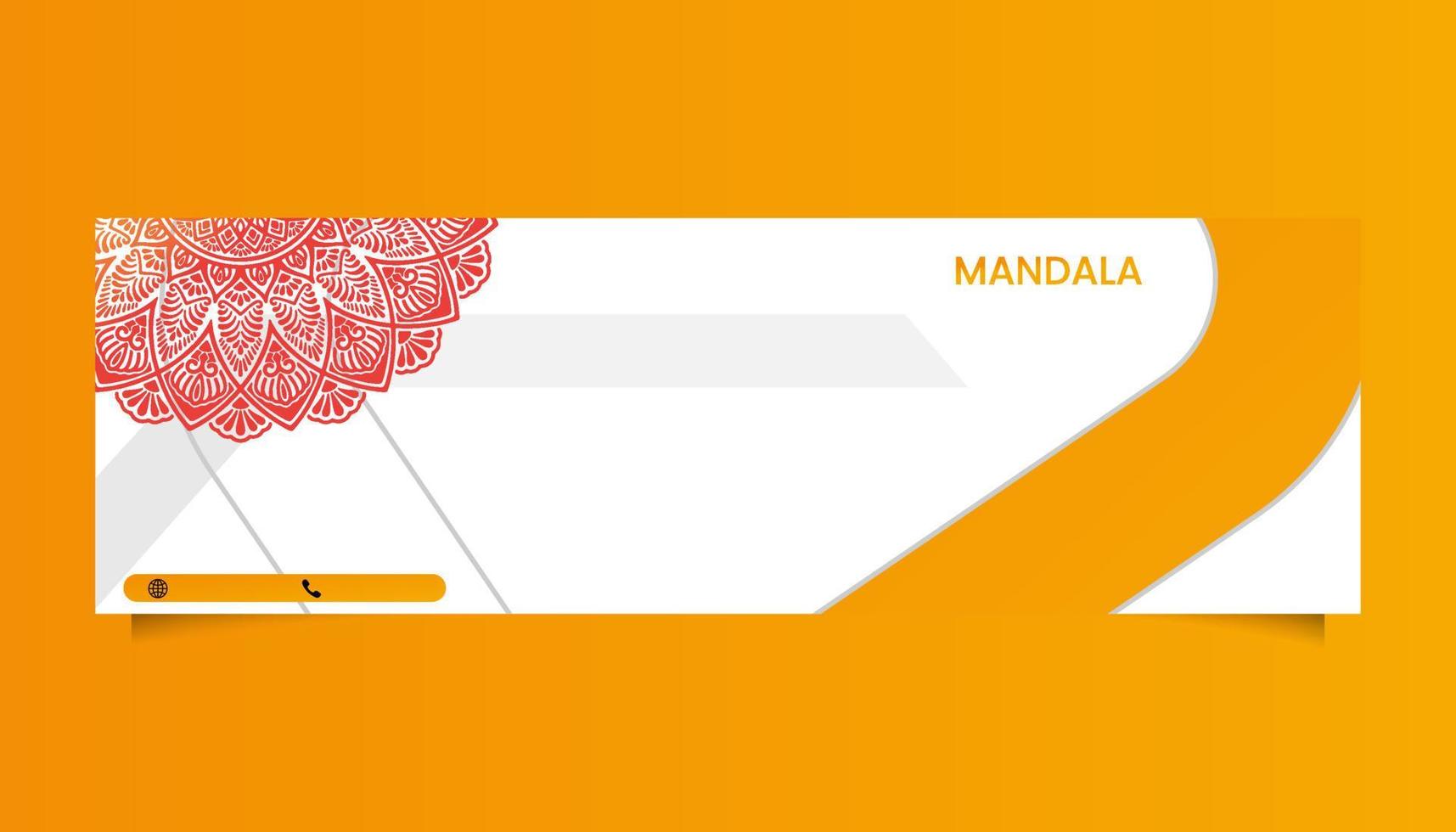 Mandala ornate background for web banner business vector