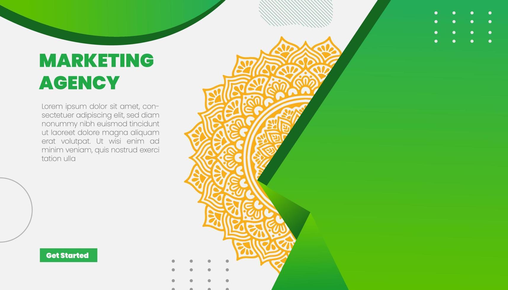 Mandala ornate background for marketing agency vector