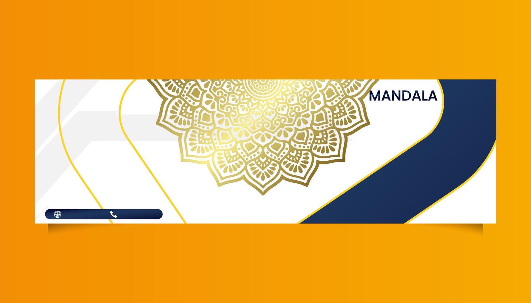 Mandala ornate background for web banner business vector
