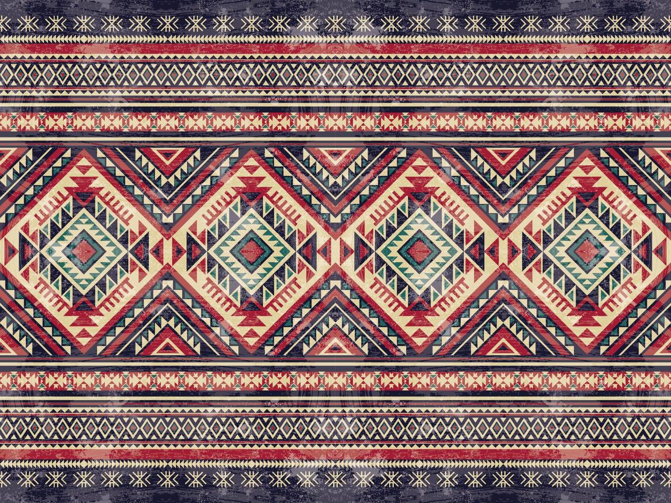 Native american indian ornament pattern geometric ethnic textile texture tribal aztec pattern navajo mexican fabric seamless Vector decoration fashion
