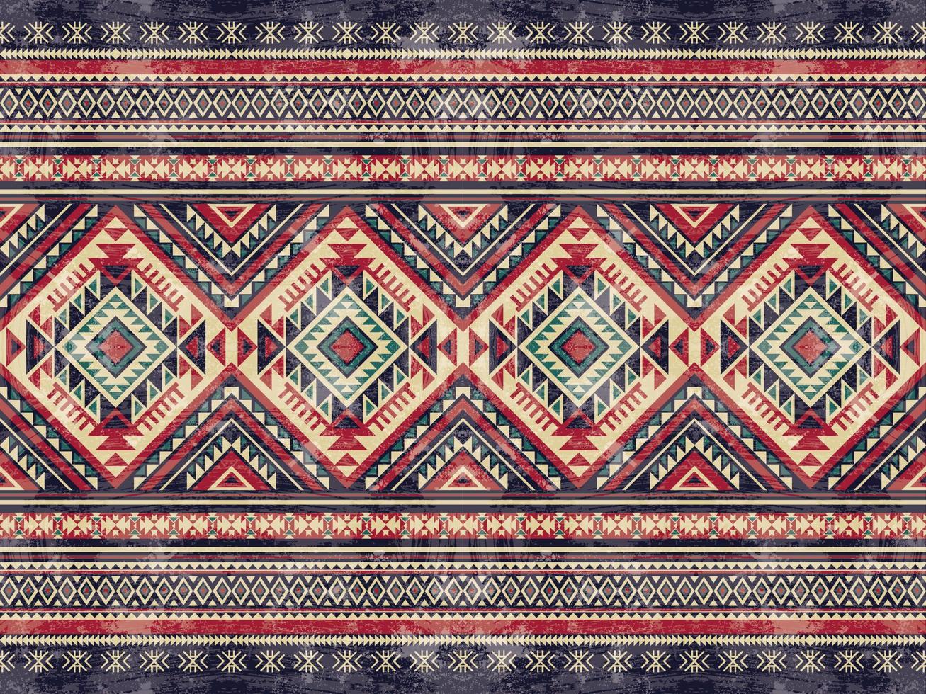 Native american indian ornament pattern geometric ethnic textile texture tribal aztec pattern navajo mexican fabric seamless Vector decoration fashion