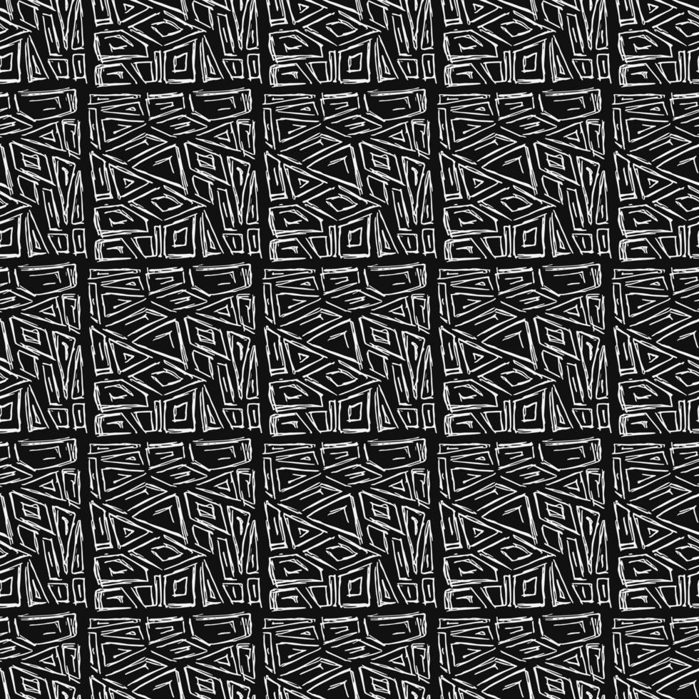 Seamless abstract vector pattern. Doodle vector with abstract design on black background. Vintage abstract pattern, sweet elements background for your project, menu, cafe shop
