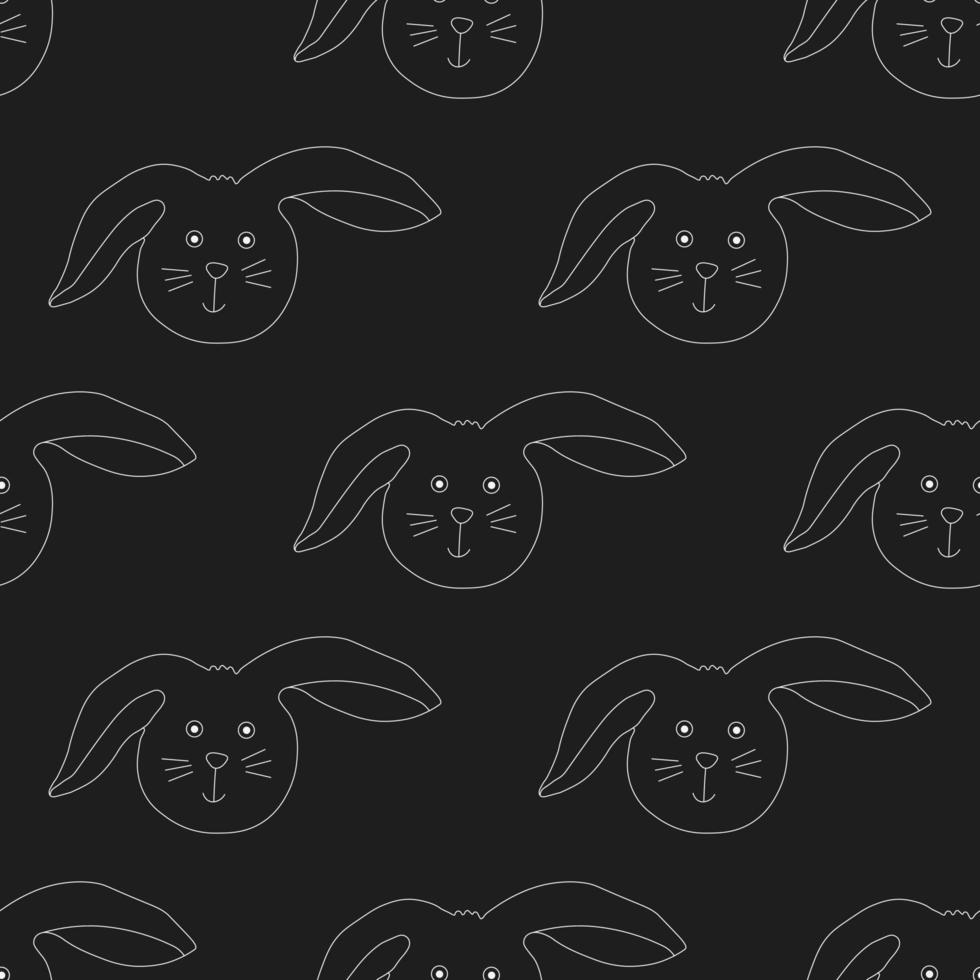 Seamless pattern with easter rabbit. Easter background vector