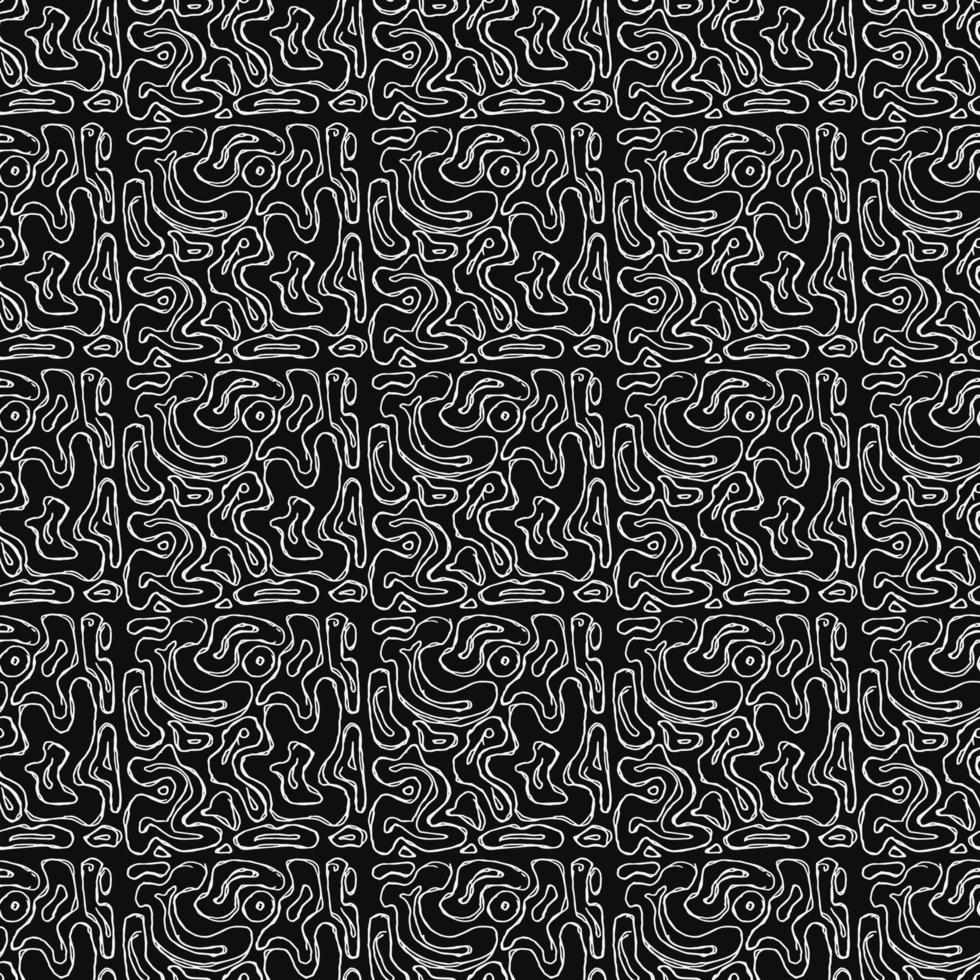 Seamless abstract vector pattern. Doodle vector with abstract design on black background. Vintage abstract pattern, sweet elements background for your project, menu, cafe shop