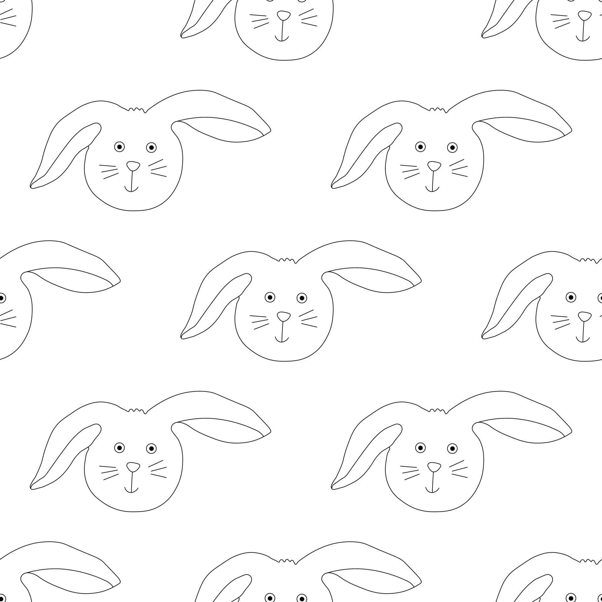 Seamless pattern with easter rabbit. Easter background 7078831 Vector