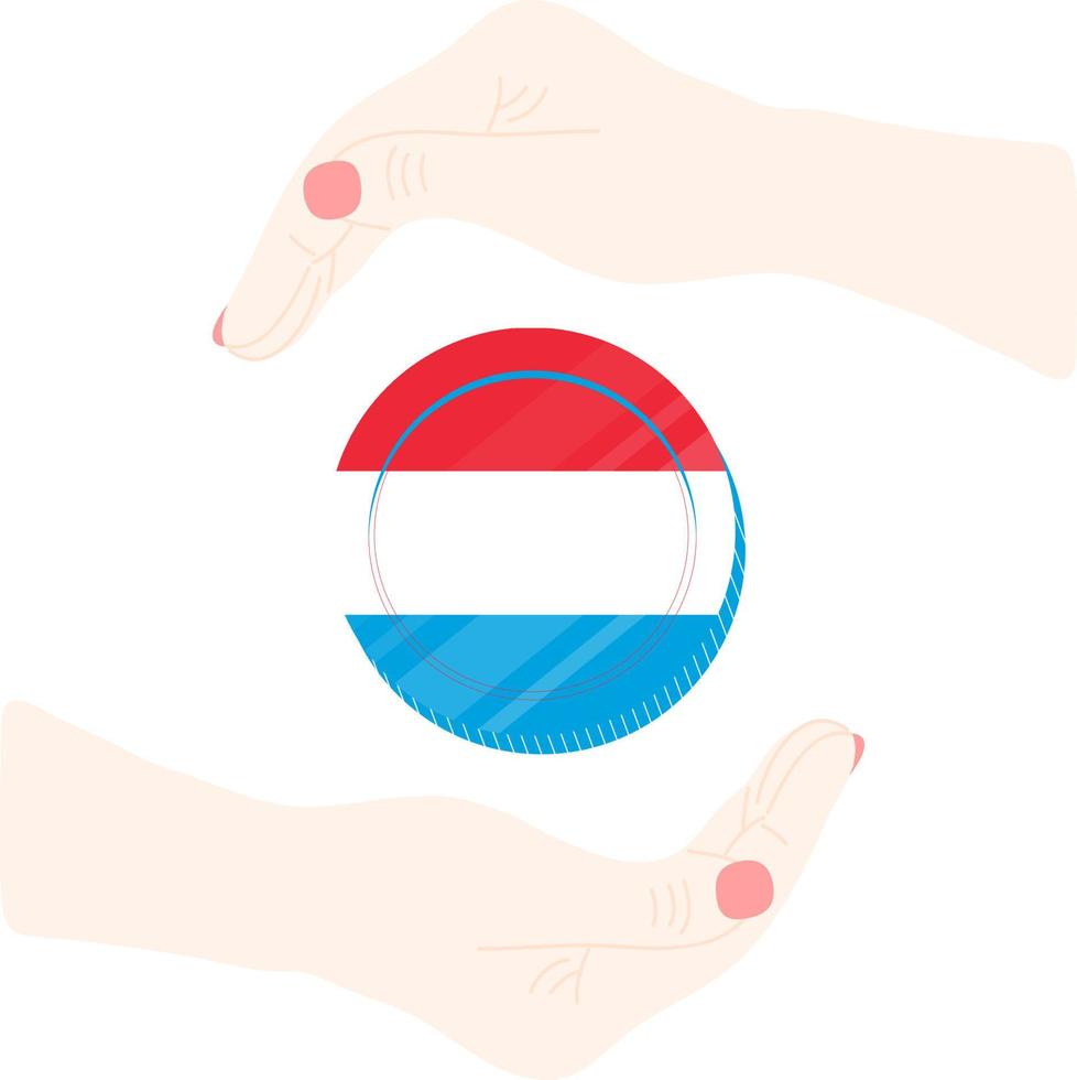 Flag Of Luxembourg vector