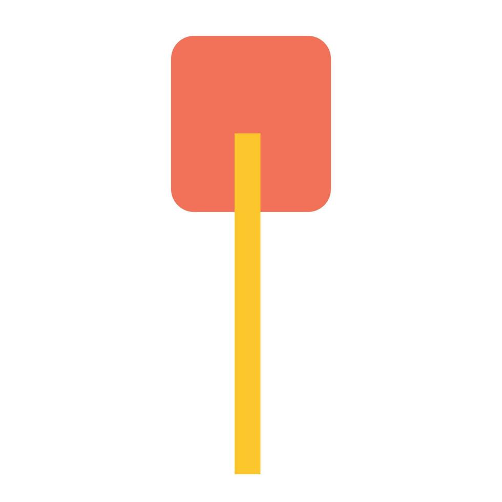 Rectangular shovel on an isolated white background. Construction or renovation. Construction tools as a design element or logo. vector