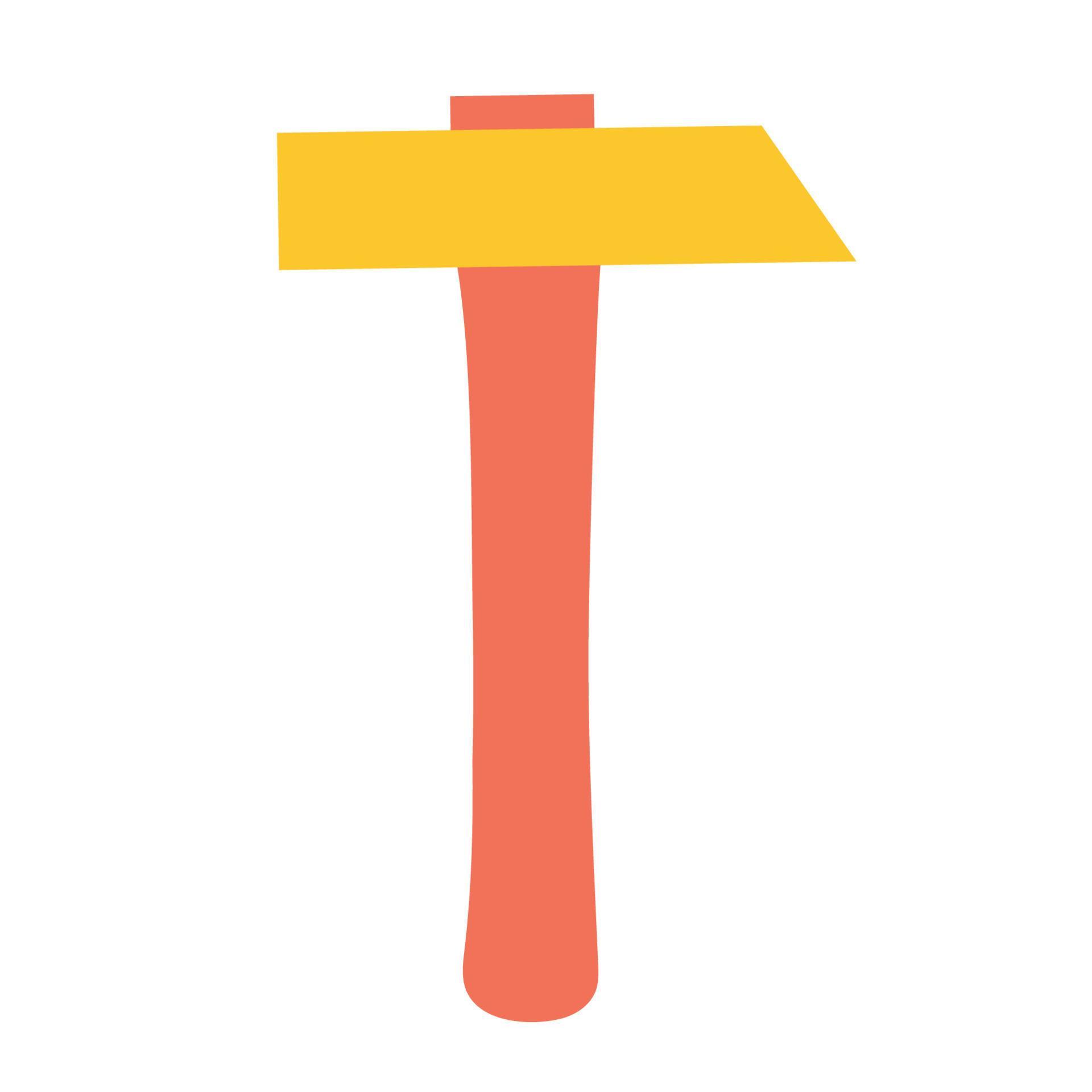 Hammer with a sharp end for repair and construction on an isolated background. Construction or