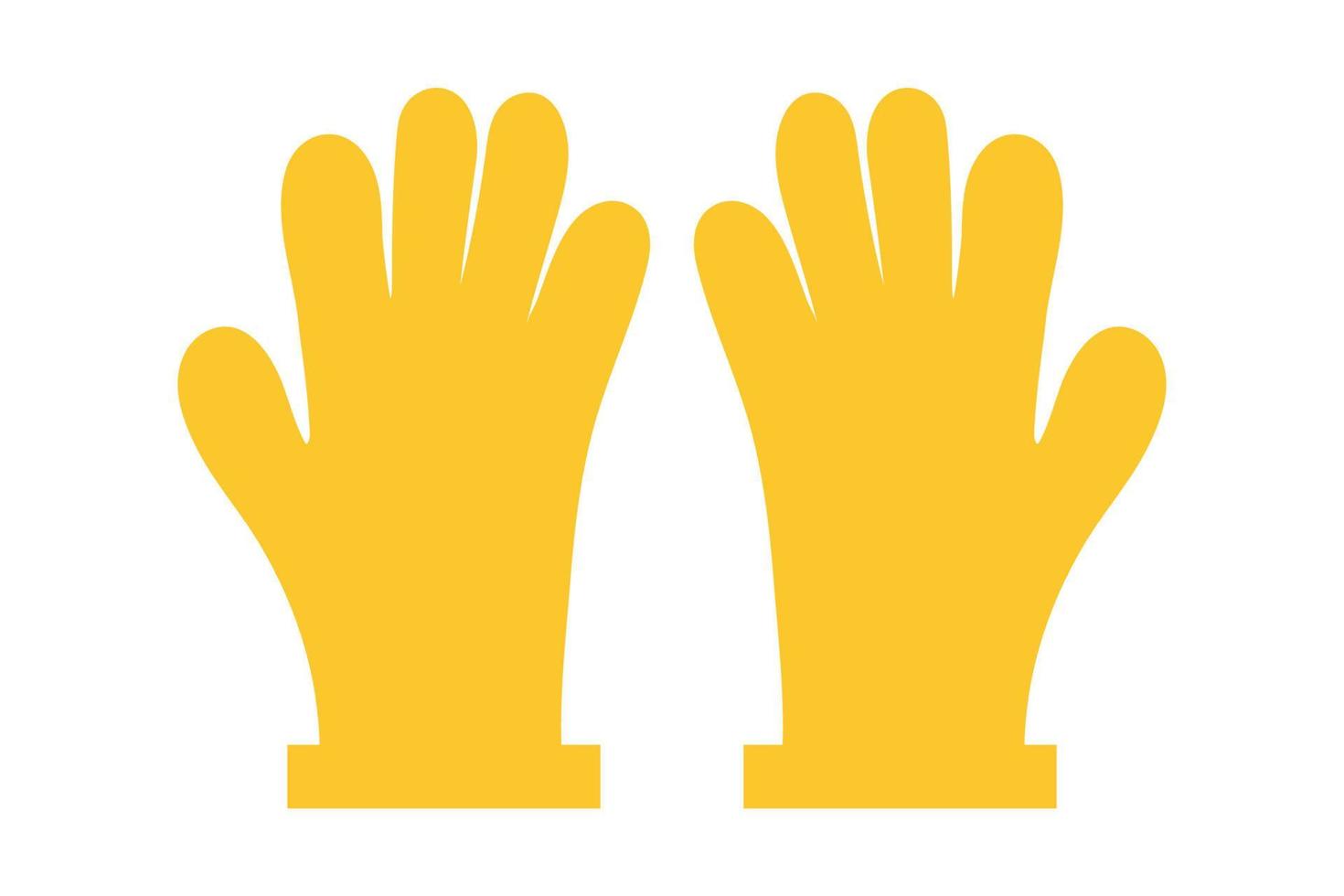 Industrial gloves on an isolated white background. Construction or renovation. Construction accessories for hand protection as a design element or logo. vector