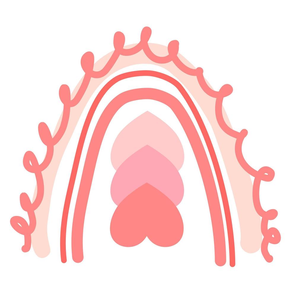 elemento dulce del arco iris para el amor vector