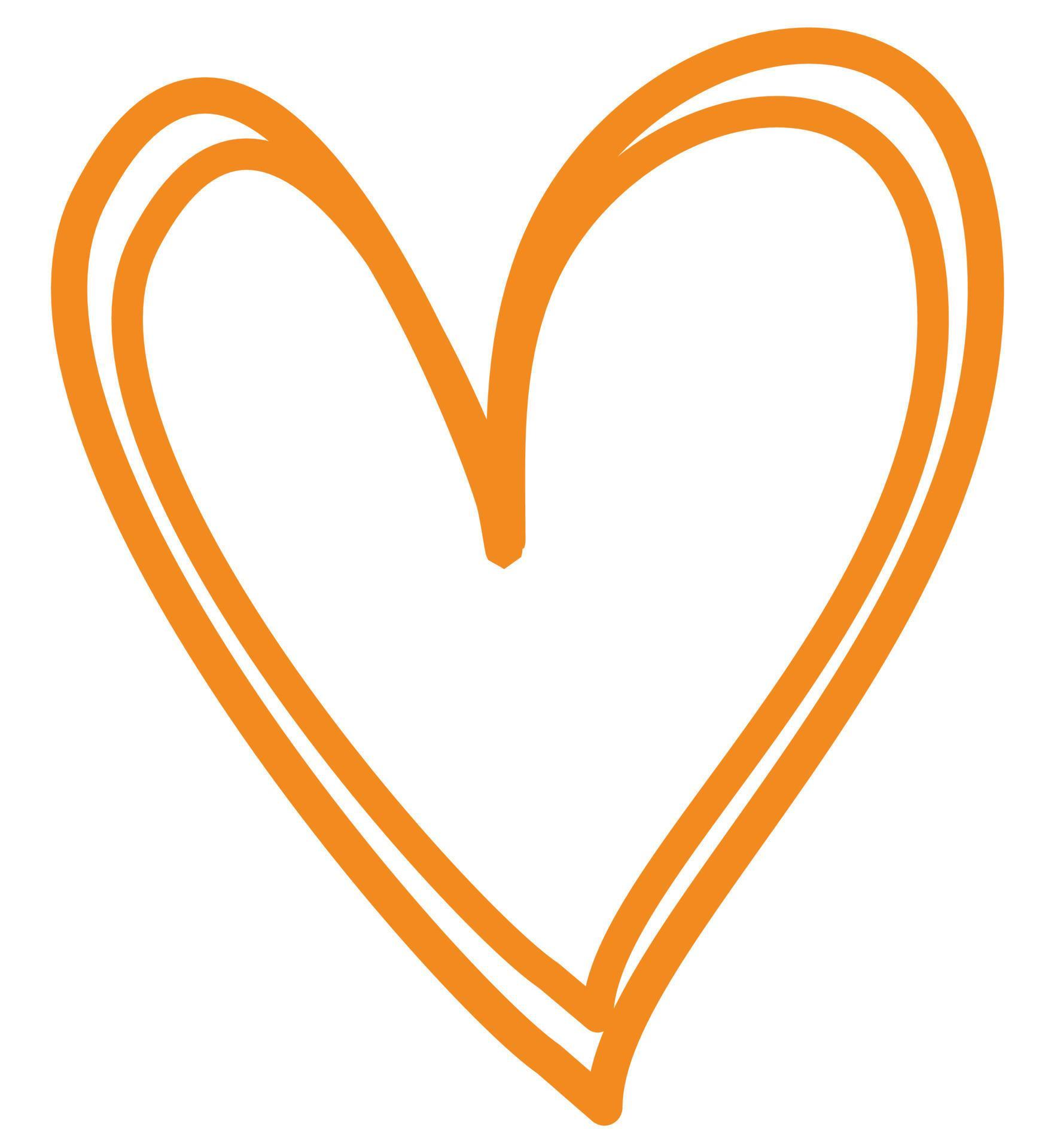 The heart orange 7079150 Vector Art at Vecteezy