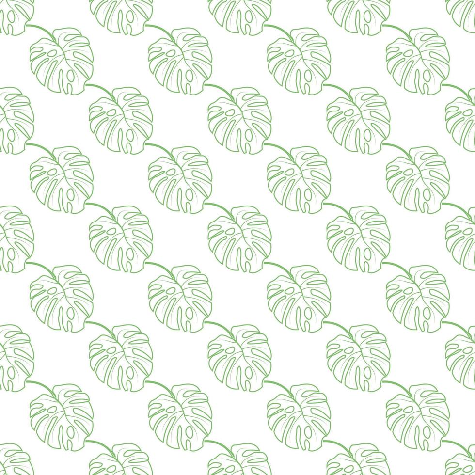 patrón sin costuras de hojas de monstera para el fondo, vector