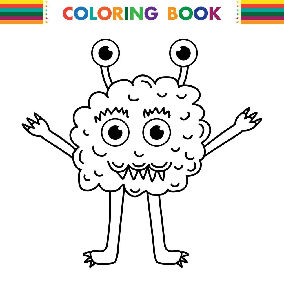 Monster coloring book: Whimsical Creatures: A Fantastical Coloring Quest  for Kids