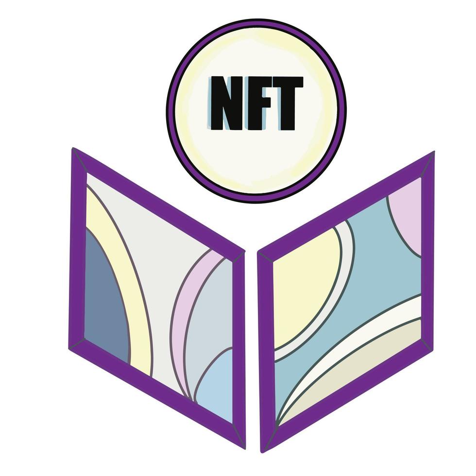 digital art painting nft vector