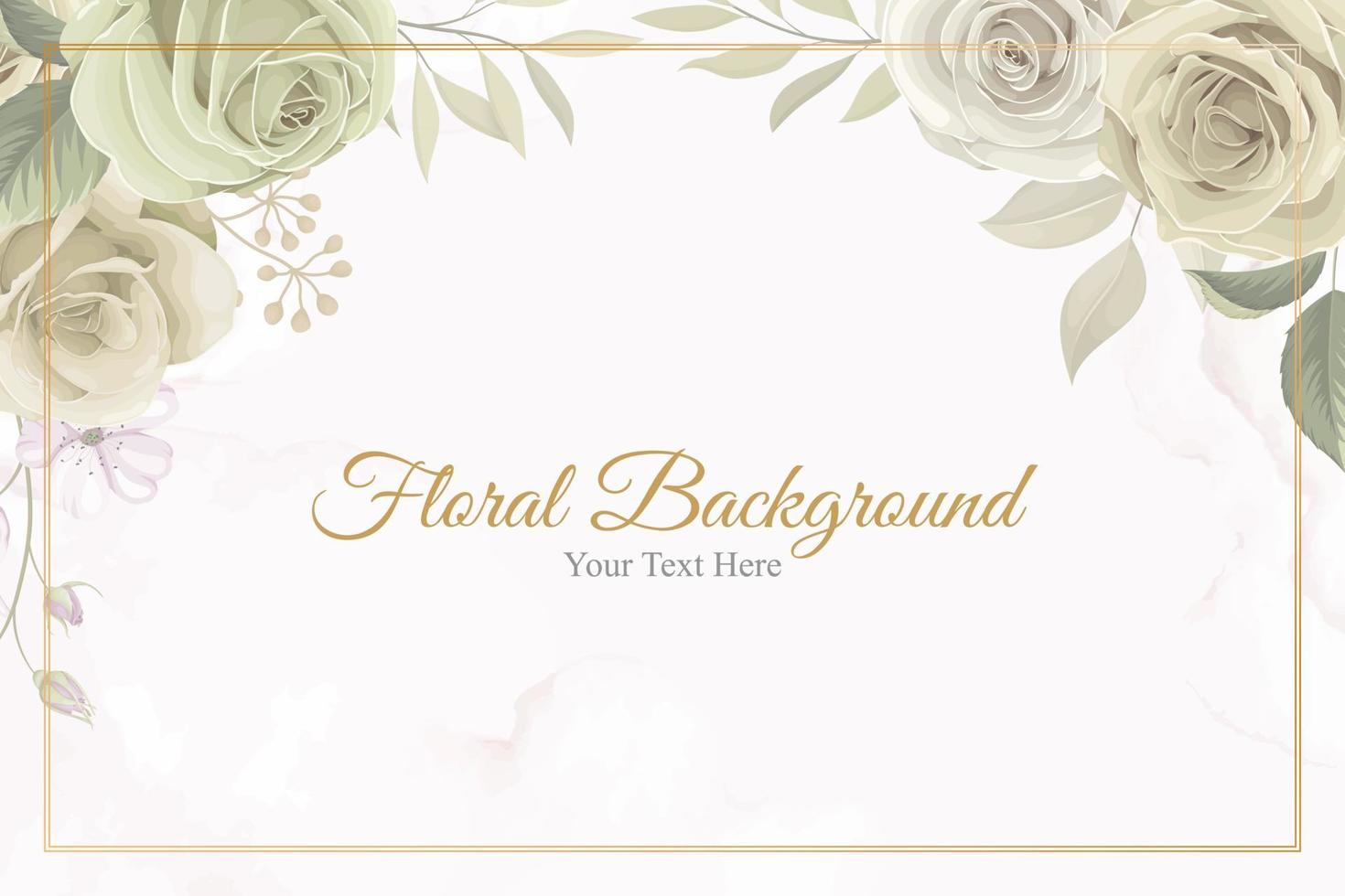 Beautiful flower background with soft colors vector