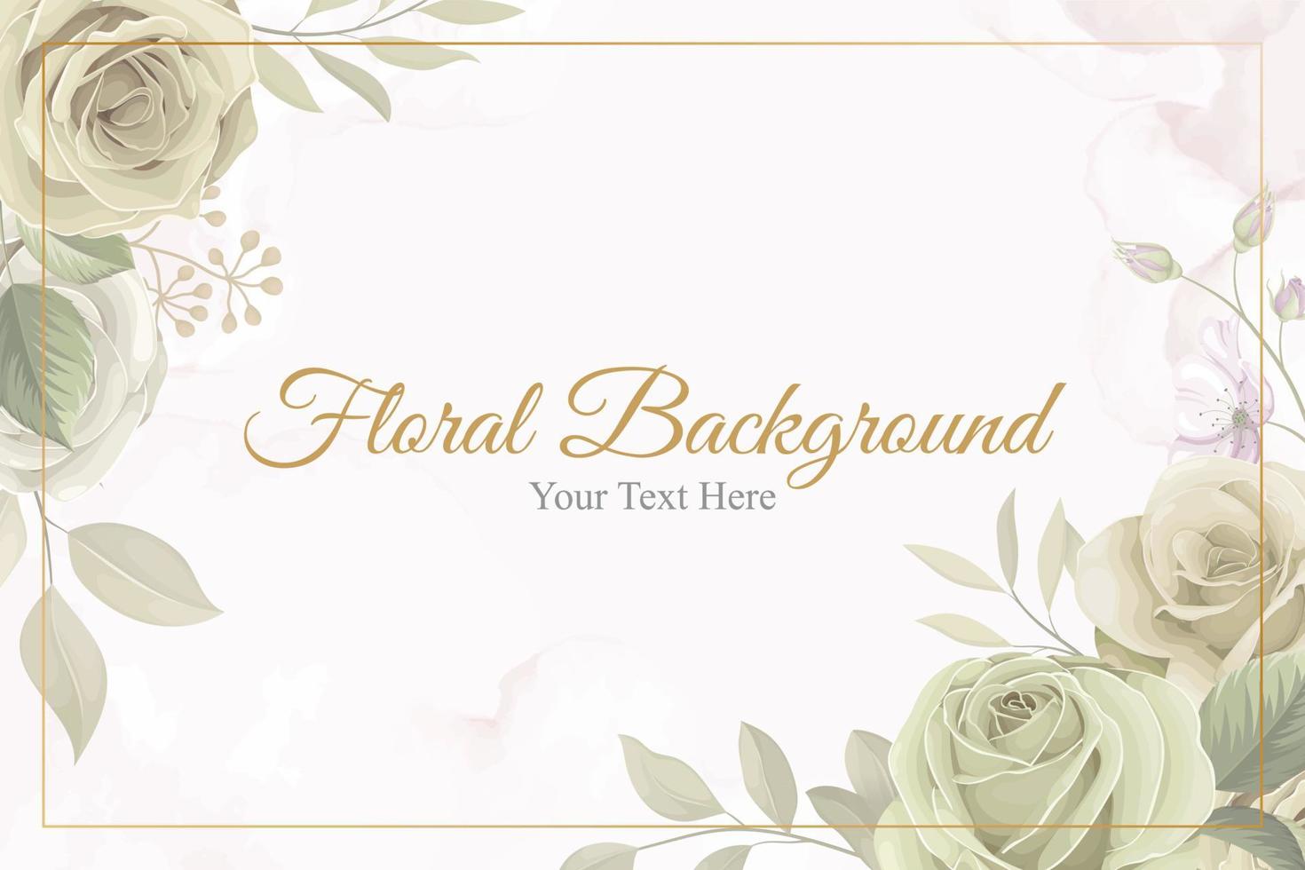 Beautiful flower background with soft colors vector