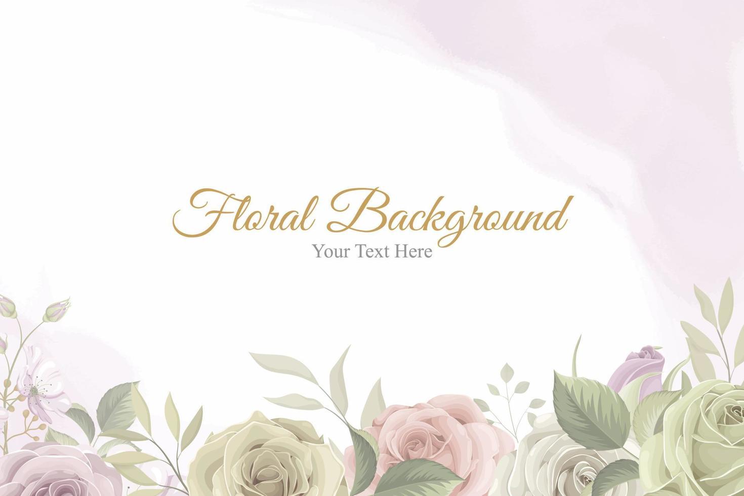 Beautiful flower background with soft colors vector