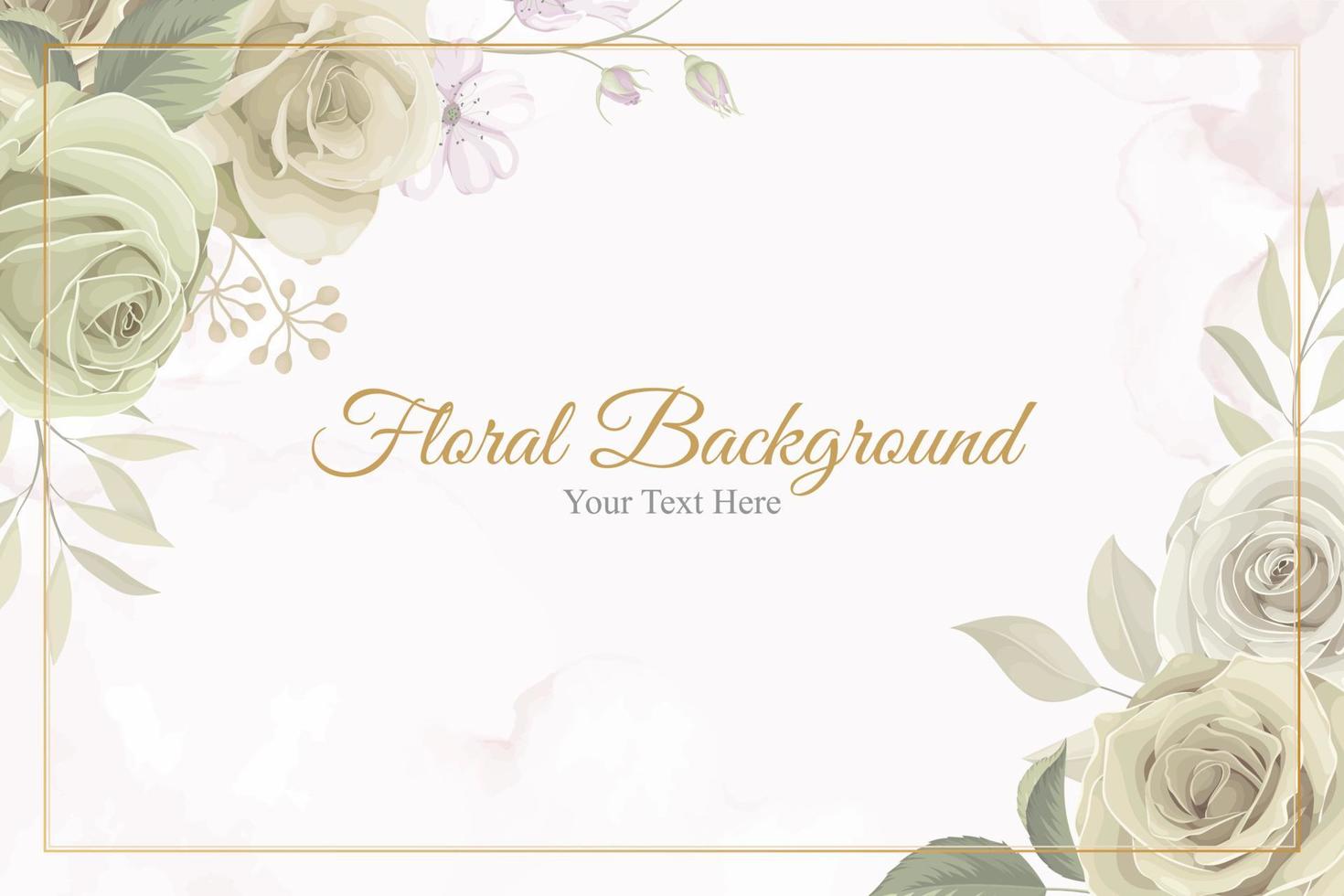 Beautiful flower background with soft colors vector