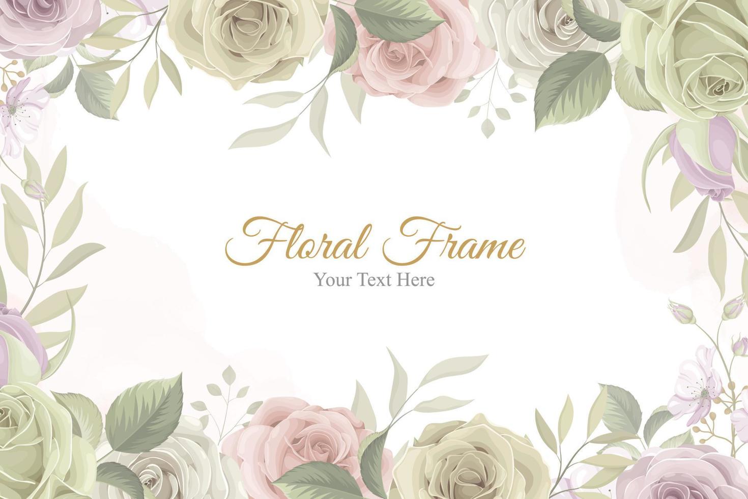 Beautiful flower background with soft colors vector