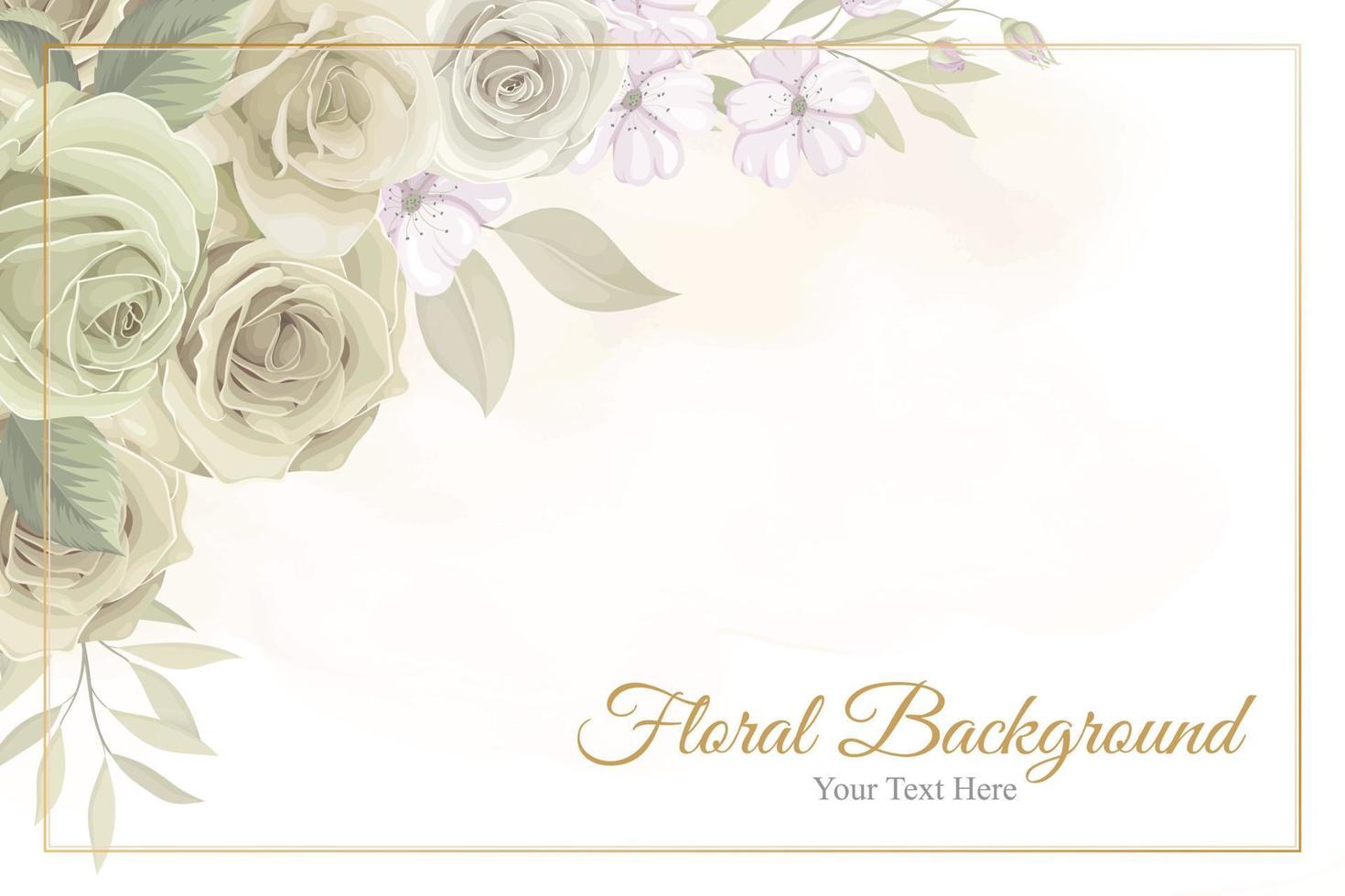 Beautiful flower background with soft colors vector