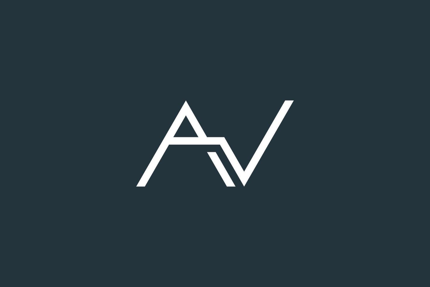 Minimal Letter AV Logo Design Vector