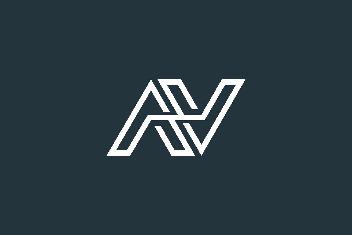 Minimal Letter AV Logo Design Vector Template
