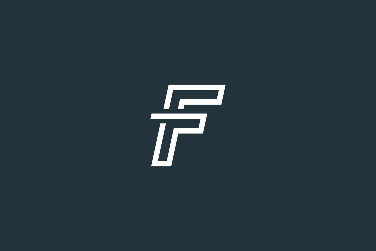 diseño mínimo del logotipo de la letra f vector