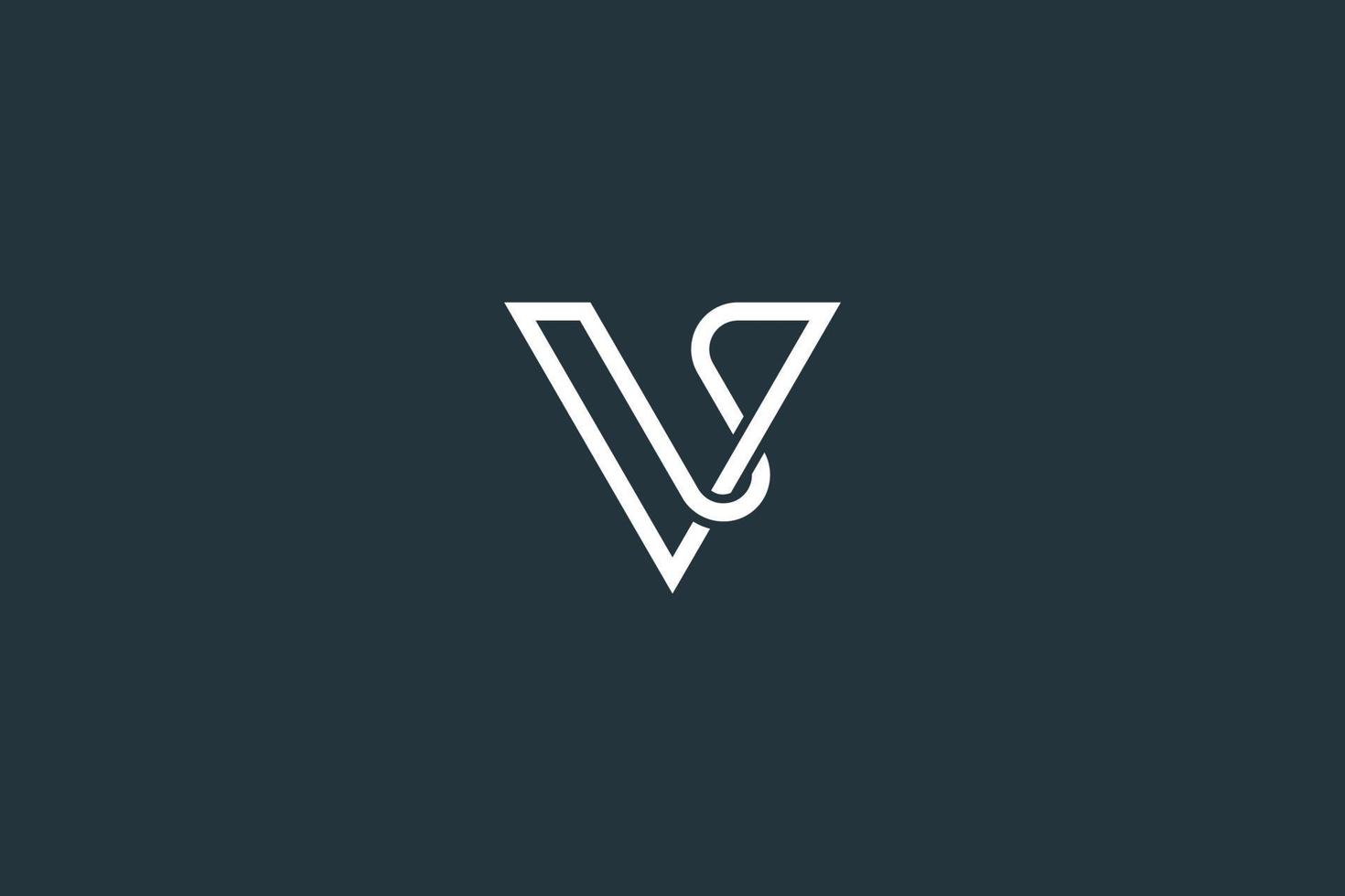 diseño de logotipo simple letra v o vs vector