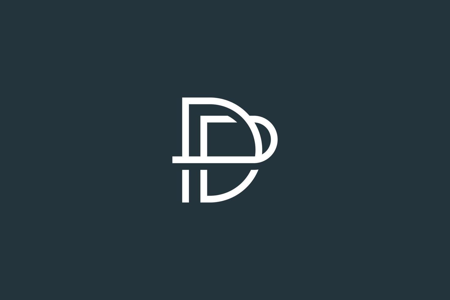 plantilla de vector de diseño de logotipo dp