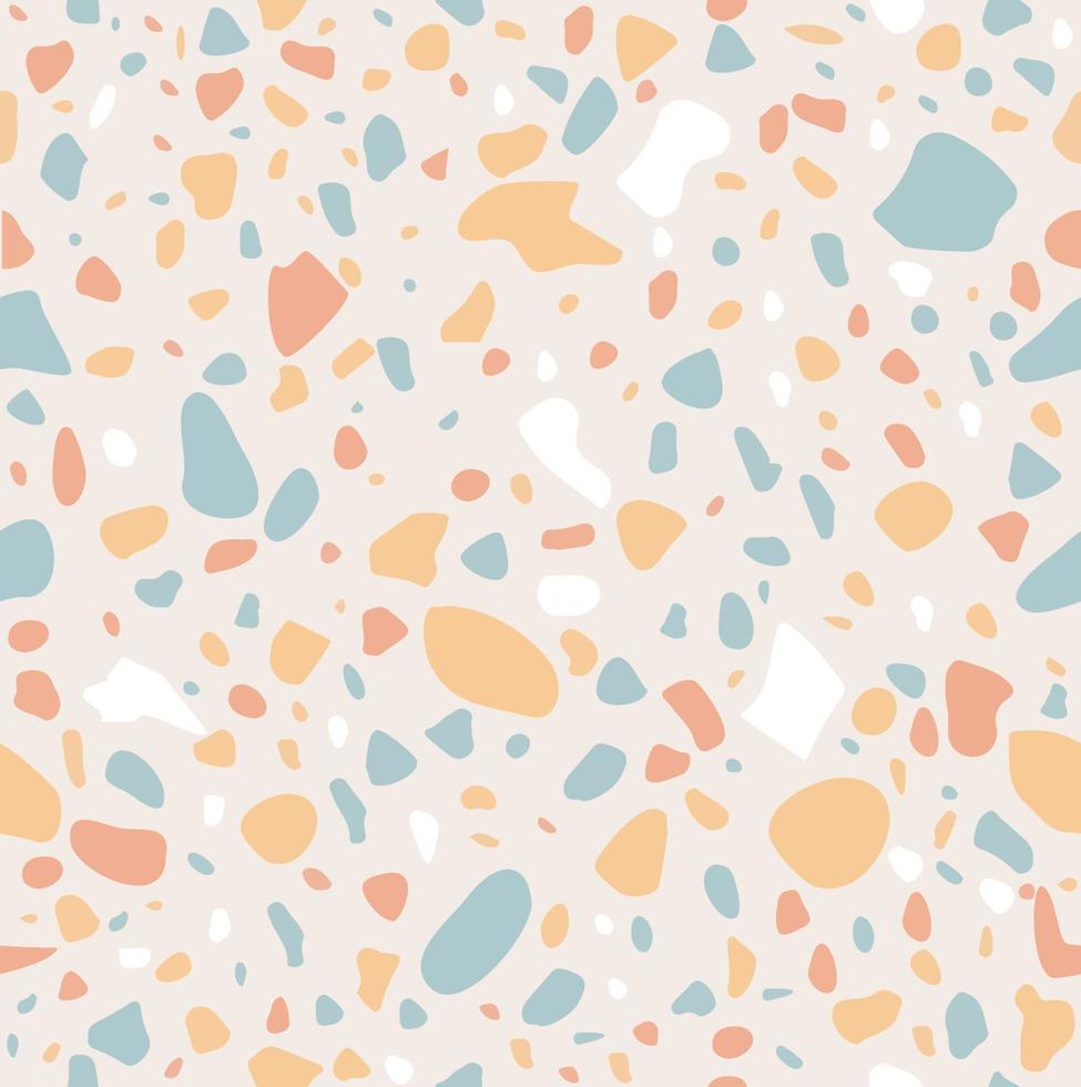 Pastel Terrazzo floor granito stone seamless background vector