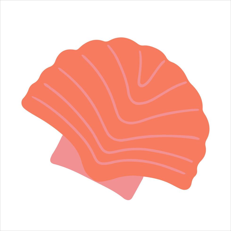 Seashell hand drawn doodle style. Vector illustration