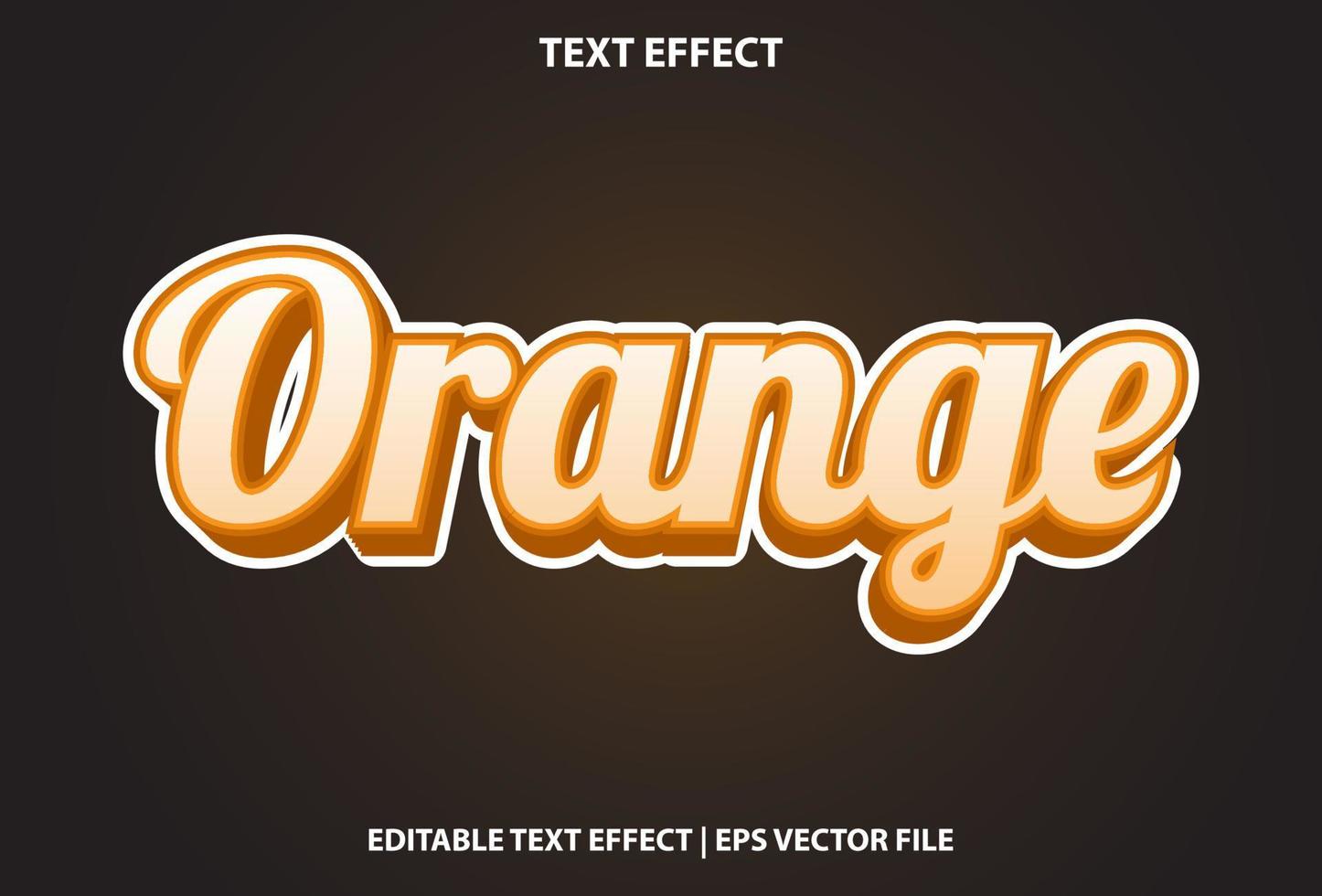 efecto de texto naranja con color degradado para promoción. vector