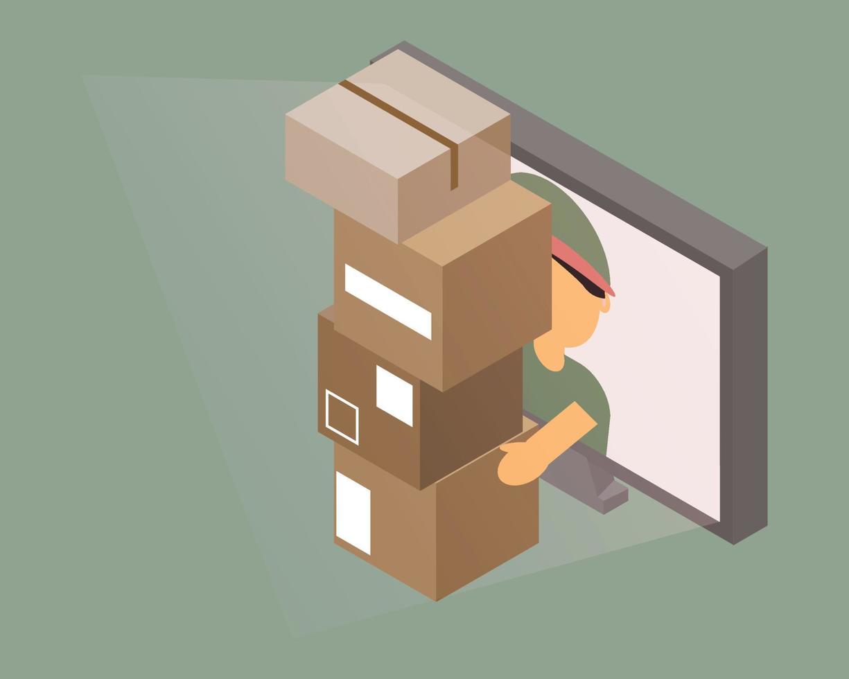 online delivery service from e-commerce vector
