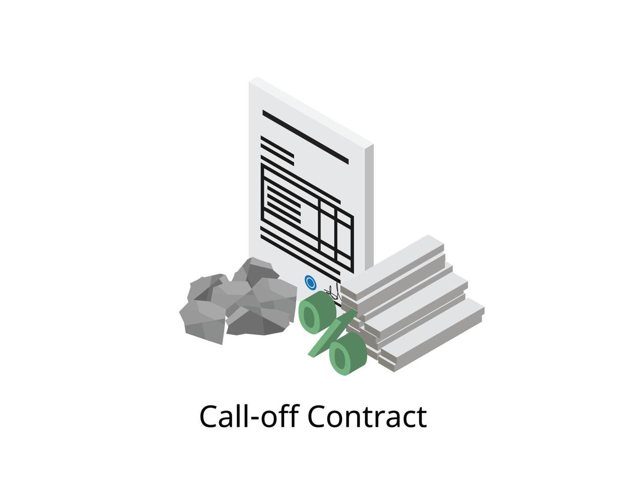 call off contract or blanket order is a purchase order which enables bulk orders over a period of time vector