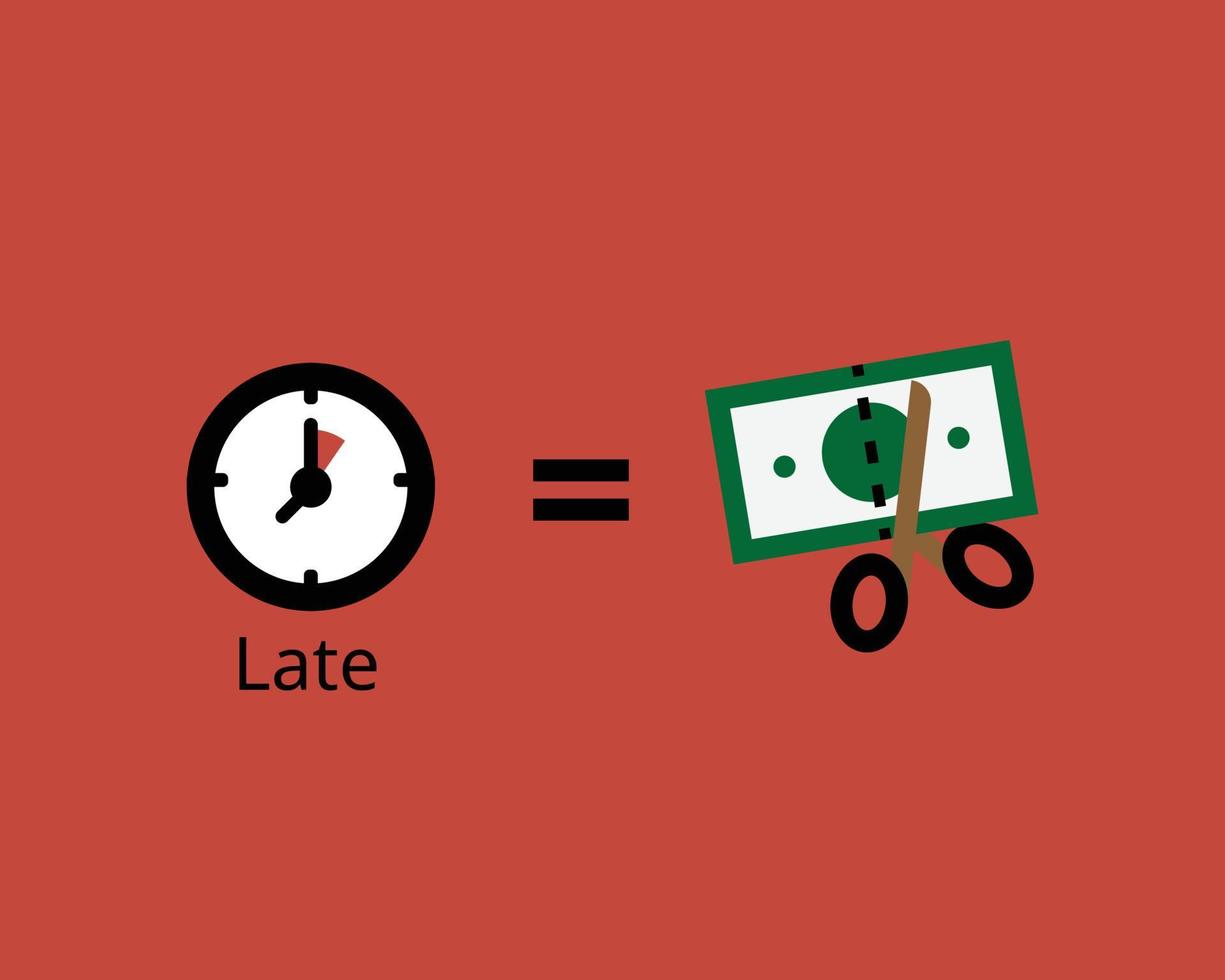 late policy by deduct salary in payroll vector