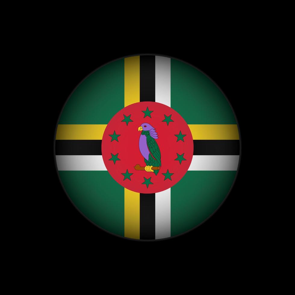 Country Dominica. Dominica flag. Vector illustration.