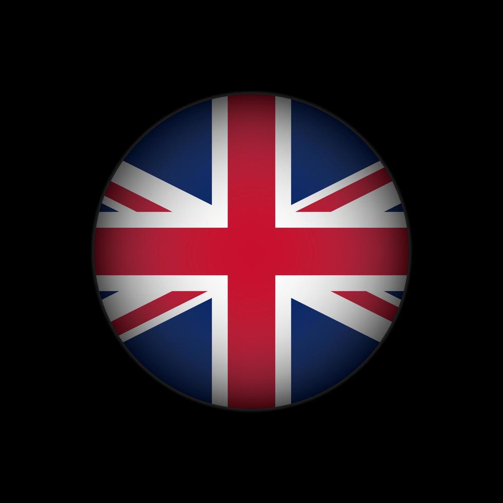 Country United Kingdom. United Kingdom flag. Vector illustration.