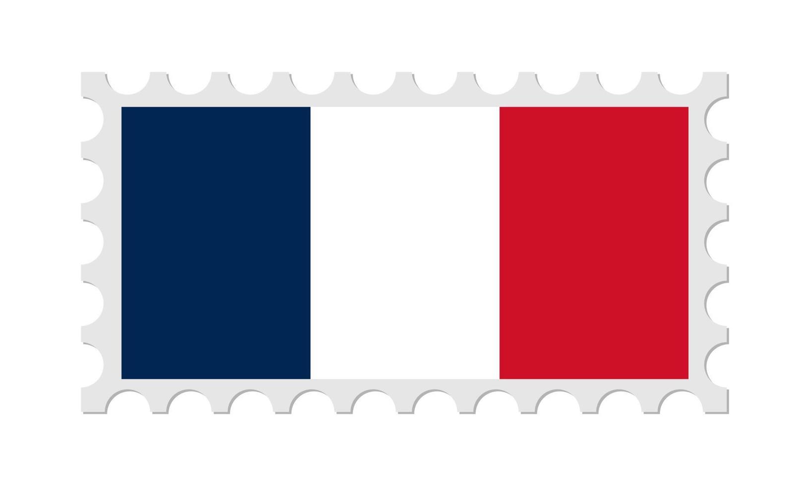 sello postal de francia con sombra. ilustración vectorial vector