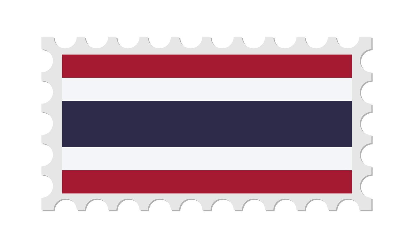 Thailand Postage Stamp With Shadow. Vector illustration.